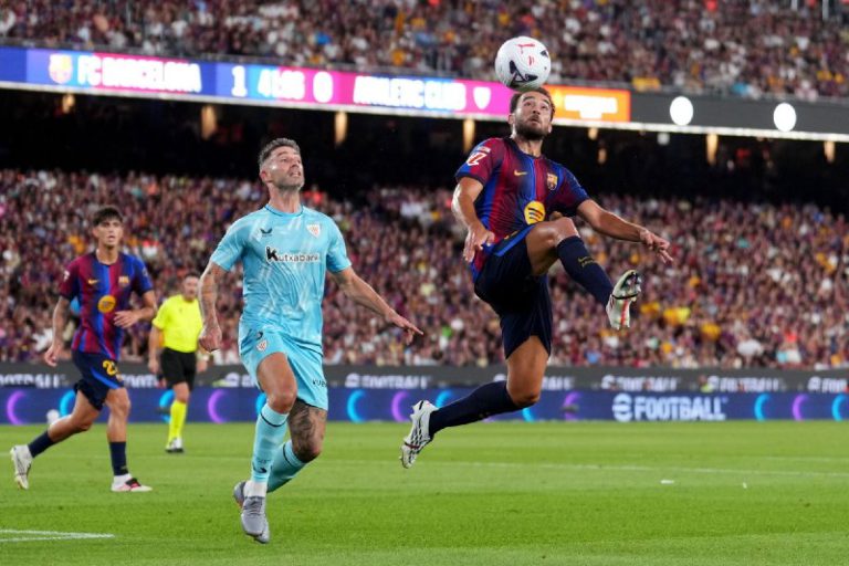 برشلونة يحسم مواجهة أتلتيك بلباو بثنائية في الدوري الإسباني