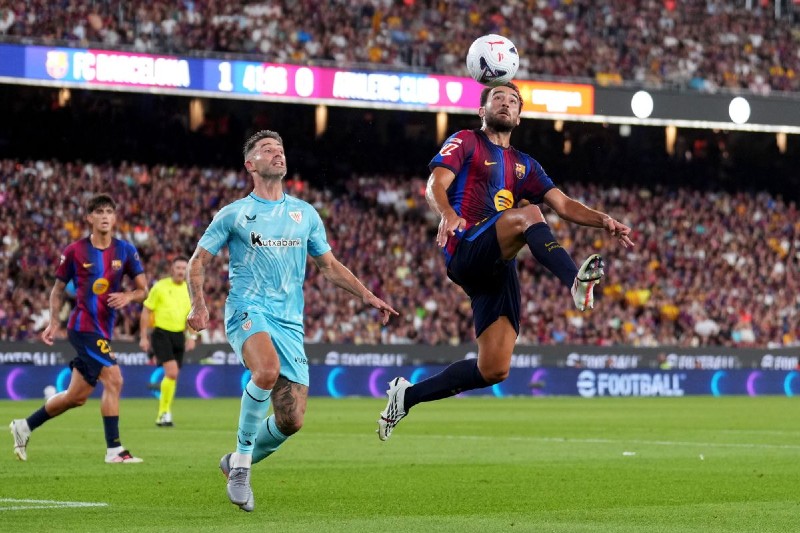برشلونة يحسم مواجهة أتلتيك بلباو بثنائية في الدوري الإسباني