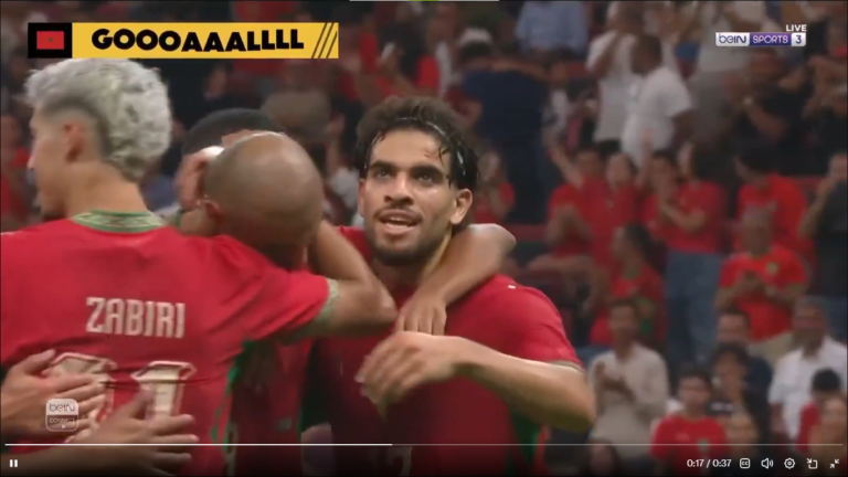 بالفيديو.. نصير مزراوي يسجل الهدف الأول في مباراة المغرب والغابون